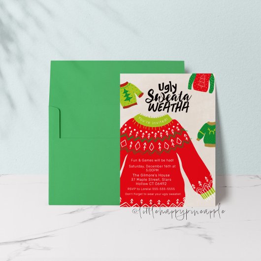 醜いスウェタウェータパーティの招待状 招待状