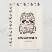 醜いスウェットを着る季節のホリデー必需品カード シーズンカード (正面/裏面)