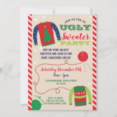 醜いスウェットパーティー クリスマスホリデー招待状 招待状 (正面)
