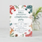 醜いスウェーターとトナカイのクリスマス・パーティー 招待状 (スタンド正面)