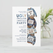 醜いスウェーターのクリスマスパーティー招待状 招待状 (スタンド正面)