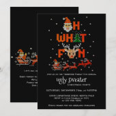 醜いスウェーターのクリスマスパーティー オー ワット ファン 招待状 (正面/裏面)