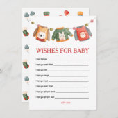 醜いスウェーターのベイビーシャワーメッセージカード ノートカード (正面/裏面)