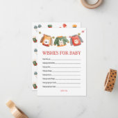 醜いスウェーターのベイビーシャワーメッセージカード ノートカード (正面/裏面インサイチュ)