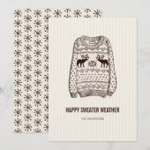 醜いスウェーターの季節 ホリデー必需品 カード (正面/裏面)