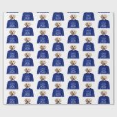 醜いスウェーターを着たゴールデンレトリバー ラッピングペーパー (フラット)