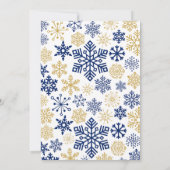 醜いスウェーター パーティーの招待状 エレガントな雪の結晶 招待状 (裏面)