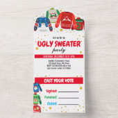 醜いスウェーター パーティー オールインワン 招待状 (内側)
