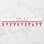 醜いスウェーター 手編みのヒュッゲ エンジェル ハート クリスマス ペットボトルラベル (シングルラベル)