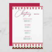 醜いスウェーター 手編みのヒュッゲ エンジェル ハート クリスマス メニュー (正面/裏面)