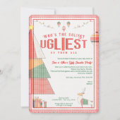 醜いスウェーター 最も醜い コンテスト クリスマス ホリデー  招待状 (正面)