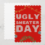 醜いスウェーター 赤いポスター 招待状 (正面/裏面)