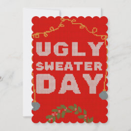 醜いスウェーター 赤いポスター 招待状