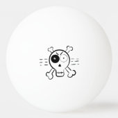 醜いスカルモンスターパイレーツ漫画のキャラクターのドードル 卓球ボール (裏面)