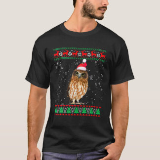 醜いセーおもしろいタークリスマス動物クリスマスフクロウラブ Tシャツ