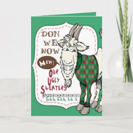 醜いセーおもしろいターMEHゴートクリスマスカード シーズンカード