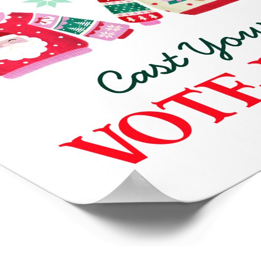 醜いセーターあなたの票のサインをキャスト ポスター (角)