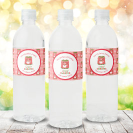 醜いセーターおもしろいトナカイのクリスマスパーティー ペットボトルラベル