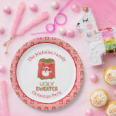 醜いセーターおもしろいトナカイのクリスマスパーティー ペーパープレート (パーティー)