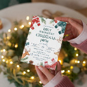 醜いセーターとトナカイのクリスマスパーティー 招待状