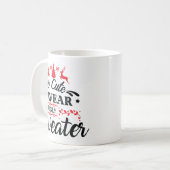 醜いセーターのクリスマスには可愛すぎる コーヒーマグカップ (正面左)
