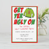 醜いセーターのクリスマスに醜い服を着る 招待状 (スタンド正面)