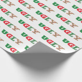 醜いセーターのクリスマスのギフトの包装紙 ラッピングペーパー (角)