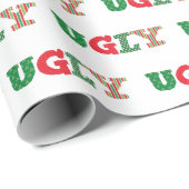 醜いセーターのクリスマスのギフトの包装紙 ラッピングペーパー (ロールコーナー)