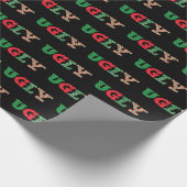 醜いセーターのクリスマスのギフトの包装紙 ラッピングペーパー (角)