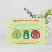醜いセーターのクリスマスのパーティの招待状 招待状 (スタンド正面)