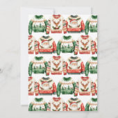 醜いセーターのクリスマスのパーティーを手に入れる 招待状 (裏面)