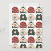 醜いセーターのクリスマスのパーティーを手に入れる 招待状 (裏面)