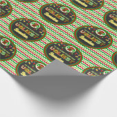 醜いセーターのクリスマスの休日のパーティのギフト用包装紙 ラッピングペーパー (角)