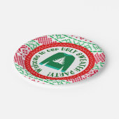 醜いセーターのクリスマスの休日のパーティの紙皿 ペーパープレート (アングル)