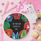 醜いセーターのクリスマスの紙皿 ペーパープレート (パーティー)