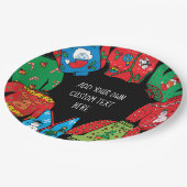 醜いセーターのクリスマスの紙皿 ペーパープレート (アングル)