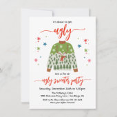 醜いセーターのクリスマスパーティーを手に入れる 招待状 (正面)