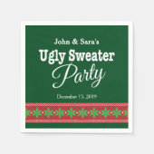 醜いセーターのクリスマスパーティーパーソナライズされた、 スタンダードカクテルナプキン (正面)