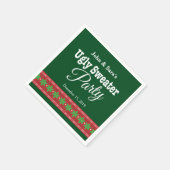 醜いセーターのクリスマスパーティーパーソナライズされた、 スタンダードカクテルナプキン (角)