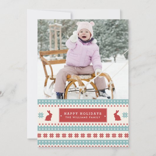 醜いセーターのクリスマスフォトカード シーズンカード (正面)