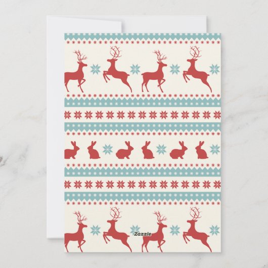 醜いセーターのクリスマスフォトカード シーズンカード (裏面)