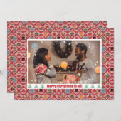 醜いセーターのクリスマスフォト シーズンカード (正面/裏面)