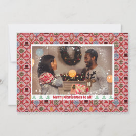 醜いセーターのクリスマスフォト シーズンカード