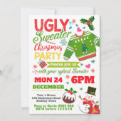 醜いセーターのクリスマス招待状 招待状 (正面)