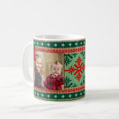 醜いセーターのクリスマス記念の写真マグカップ コーヒーマグカップ (正面左)