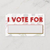 醜いセーターのクリスマス・パーティの投票の投票用紙カード 名刺 (裏面)