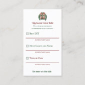 醜いセーターのコンテスト投票バレエ 名刺 (裏面)