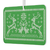 醜いセーターのジャングルのベルクリスマスデアーズグリーン カーエアーフレッシュナー (左)