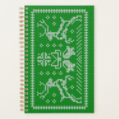 醜いセーターのジャングルのベルクリスマスデアーズグリーン プランナー手帳 (正面)