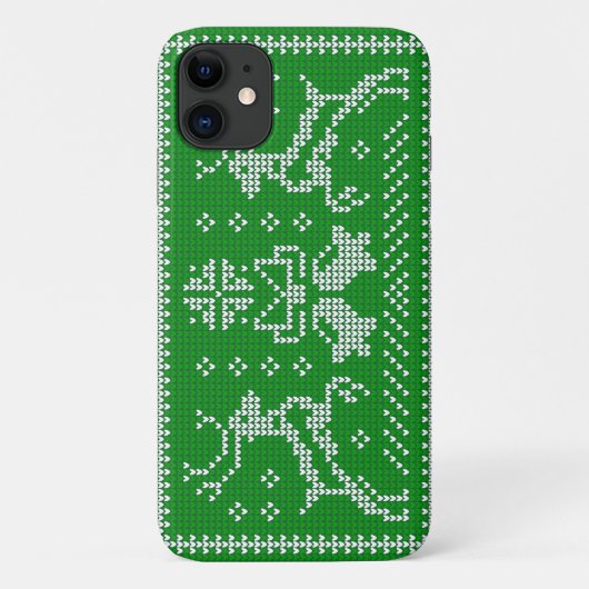 醜いセーターのジャングルのベルクリスマスデアーズグリーン Case-Mate iPhoneケース (裏面)